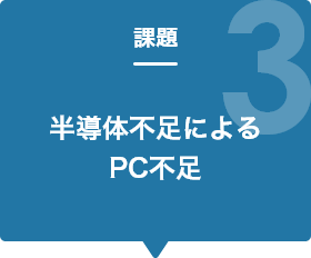 課題3 半導体不足によるPC不足